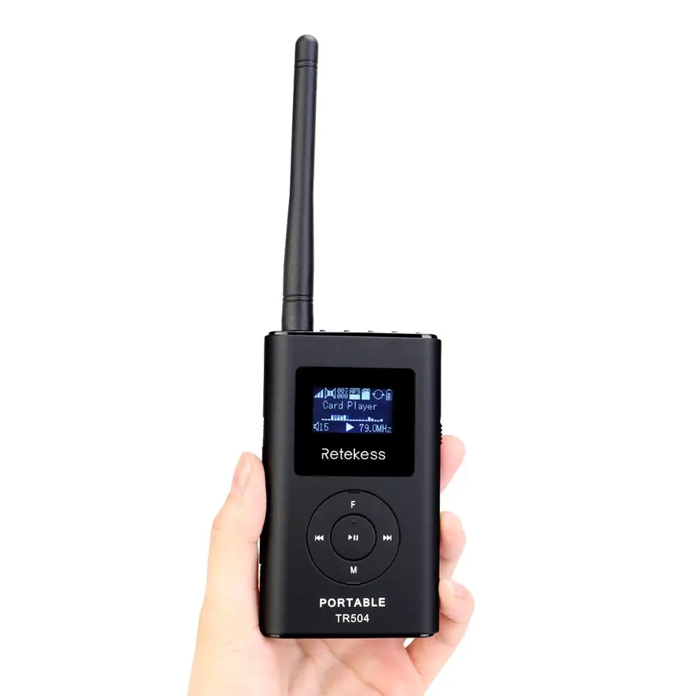 Портативные наушники TR101 + 2 шт. 0 6 Вт fm передатчик TR504 MP3 радиовещание для совещаний