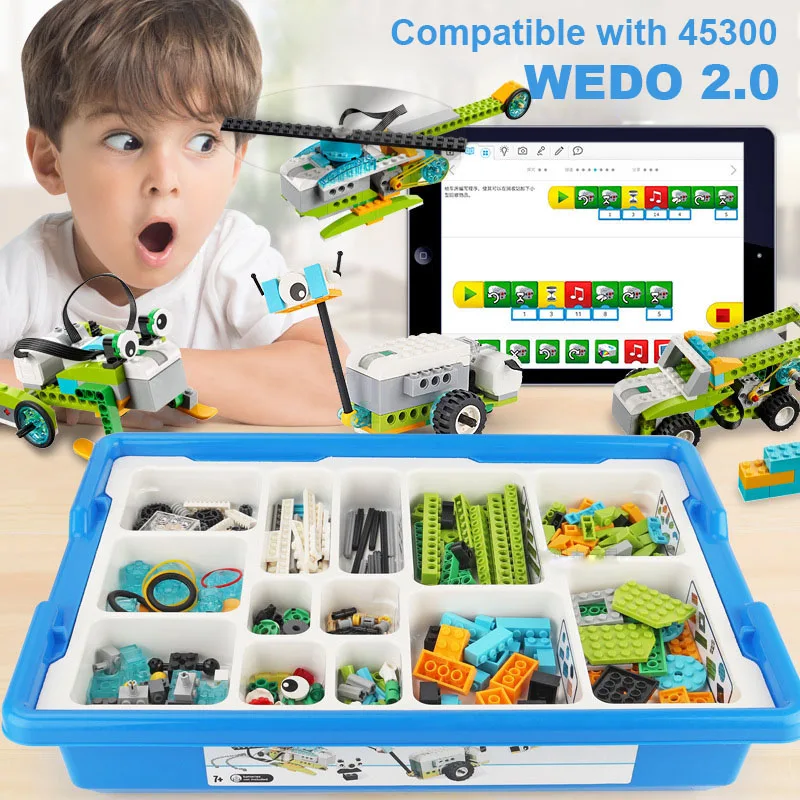 

280Pcs/Set High-Tech WeDo 2.0 Robotics Construction Set Building Blocks Compatible with 45300 Wedo 2.0 Educational DIY Toys