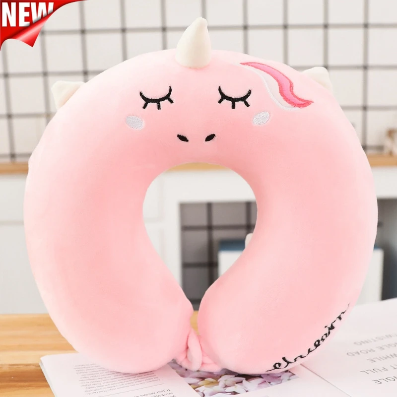 Подушка для шеи с единорогом плюшевая подушка автомобиля воздушная самолета