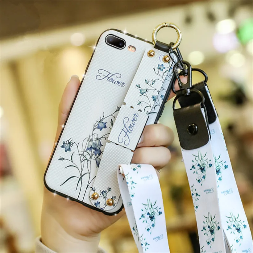 bling wrist strap case for oppo a9 2020 a1k reno z 2 ace realme c2 x xt x2 5 3 pro lite f11 pro a11x silicone lanyard cover free global shipping