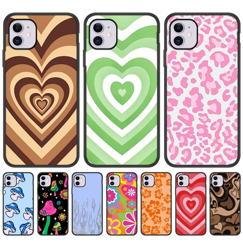 

Case For IPhone 13 Case Soft Silicone Shell For 11 13 Pro Max 12 Mini XR X XS Max 7 8 6 6S Plus SE 2020 Funda Painted Back Cover