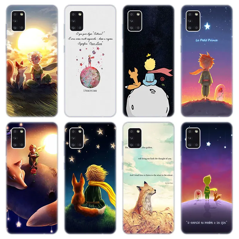Чехол The Little Prince для Samsung Galaxy A01 Core A02S A11 A12 A22 A21S A31 A32 A41 A50 A51 A52 A70 A71 A72 с изображением лисы из силикона.