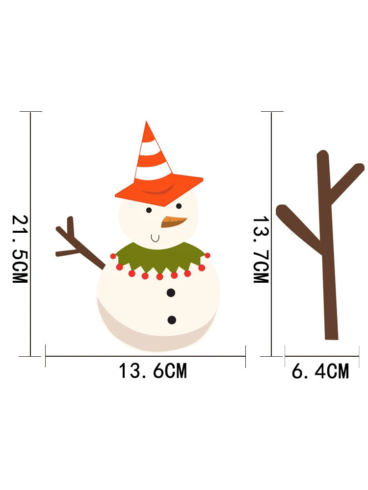 

ZTTZDY Cute Snowman With Hard Hat Christmas PVC Decal Car Sticker YJ1-0018