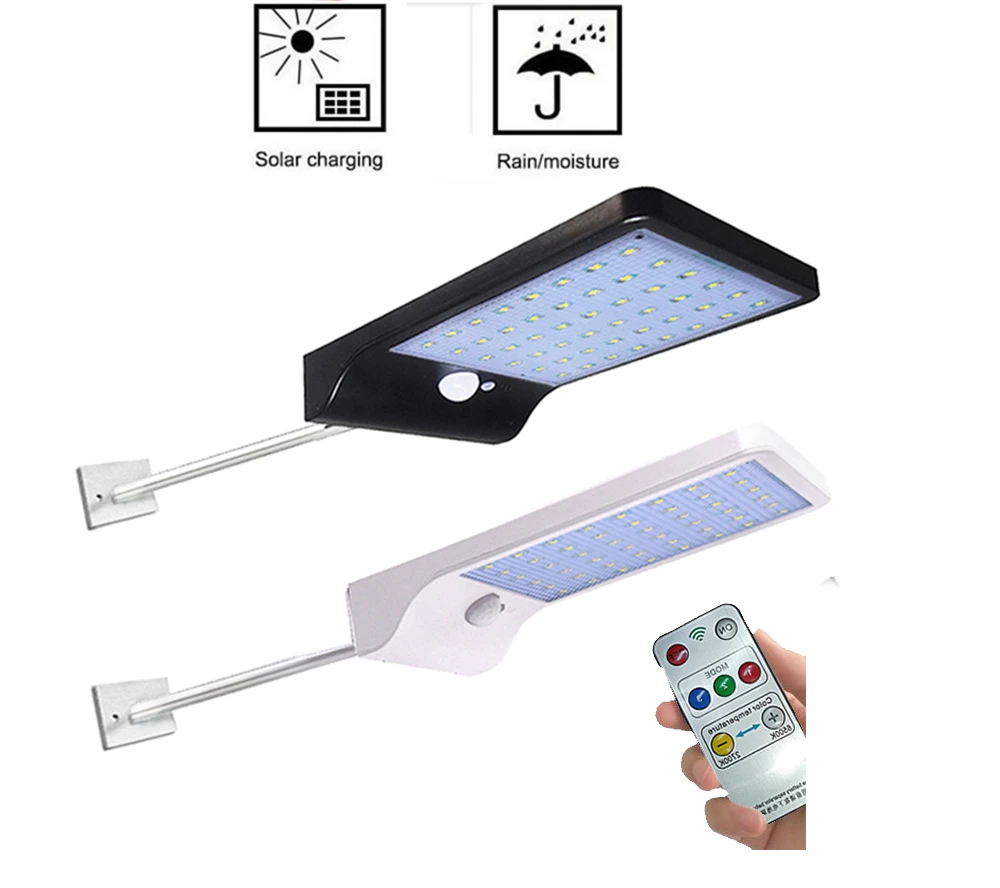 450 лм 48 светодиодный уличный светильник на солнечной энергии с PIR датчиком