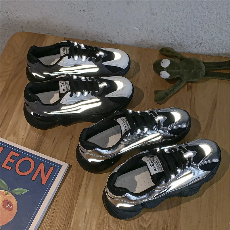 Женские кроссовки на толстой подошве Модные Дизайнерские унисекс платформе для