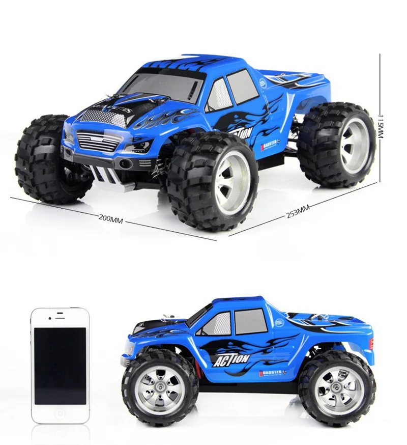 Wltoys A979 Rc гоночный автомобиль 1/18 2 4 ГГц 4WD Радиоуправление led высокая скорость 50