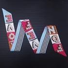 120 см * 5 см Шелковый маленький длинный женский шарф с бусинами и надписью Love, модная повязка на голову, сумка-лента для женщин, модные шарфы, нагрудник