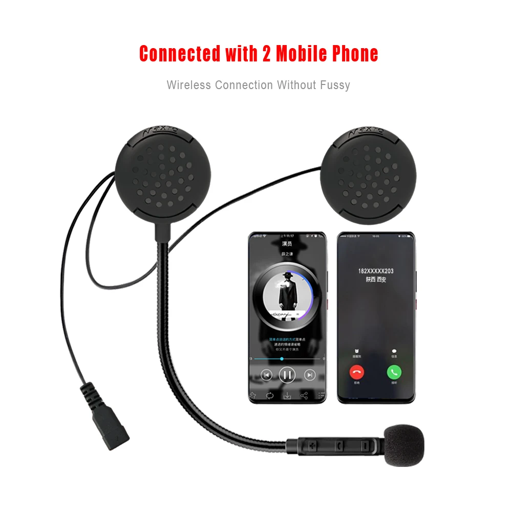 Maxto M1 мотоциклетные наушники BT Беспроводная Bluetooth гарнитура для шлема