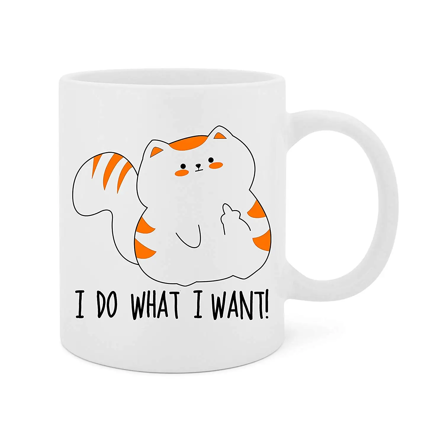 I Do What Want (Кот) 11 унций белые керамические Глянцевая кружка|Кружки| |