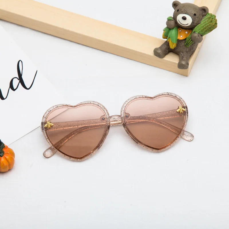 Heart Kids Sunglasses Children Retro Cute Cartoon Bee Pink Sun Glasses Frame Girls Boys Baby Eyeglasses Fashion New Trends |