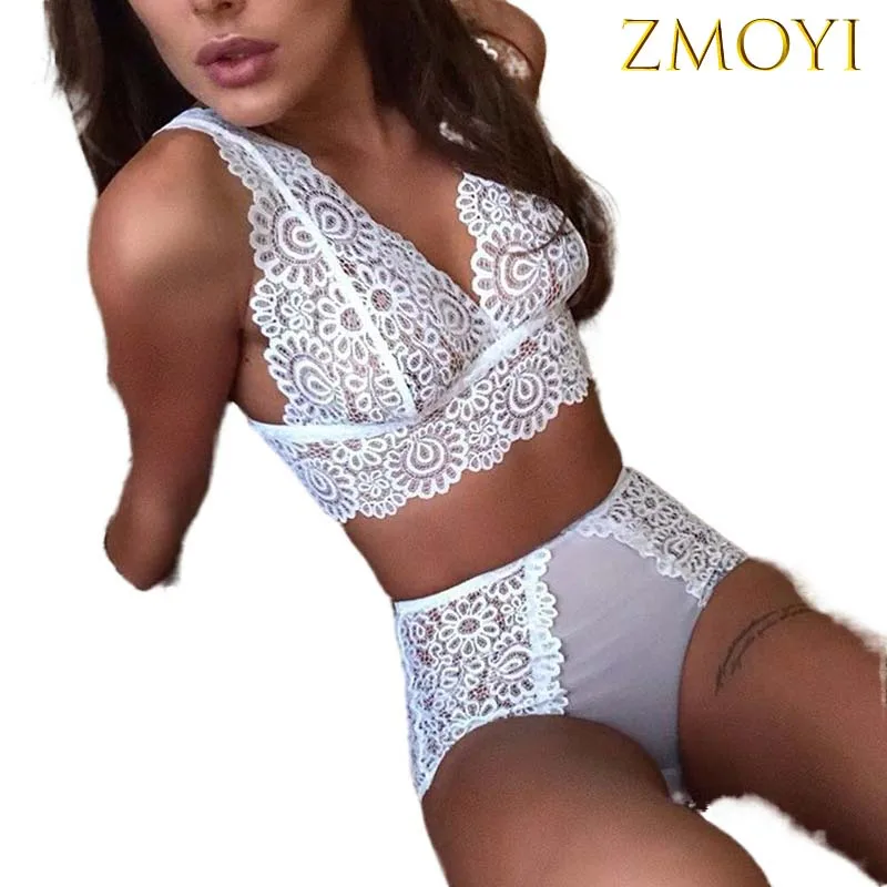 

XXXL популярных пикантных туфлей кружевное нижнее белье Комплекты модная одежда размера плюс прозрачный кружевной бюстгальтер трусики Бесп...