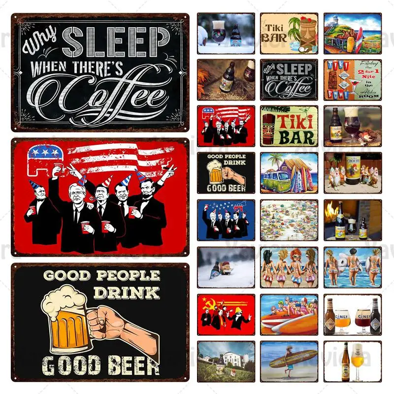 Железная живопись ВИНТАЖНЫЙ ПЛАКАТ плявечерние Вечеринка и президент Cheer пиво