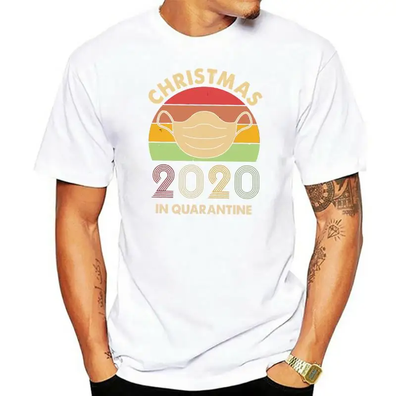 

Harajuku Christmas 2020 In Quarantine Mask T Shirt Mens Top Quality Short Sleeved 100 Cotton O Neck T-Shirt