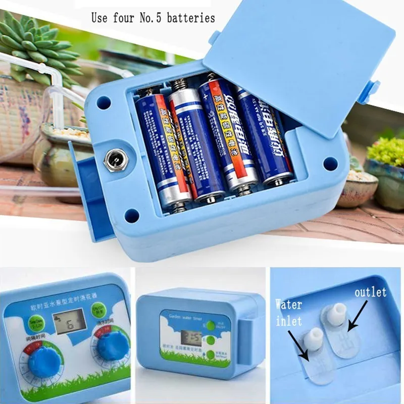 Новая двойная ручка автоматический полив Dvice капельное орошение светодиодный