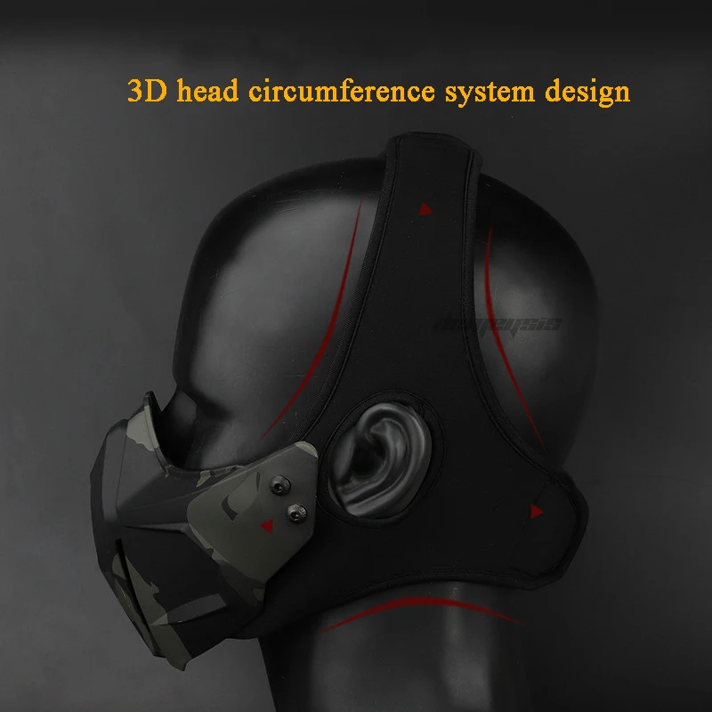 Армейская Военная пейнтбольная маска на половину лица защитная тактическая для