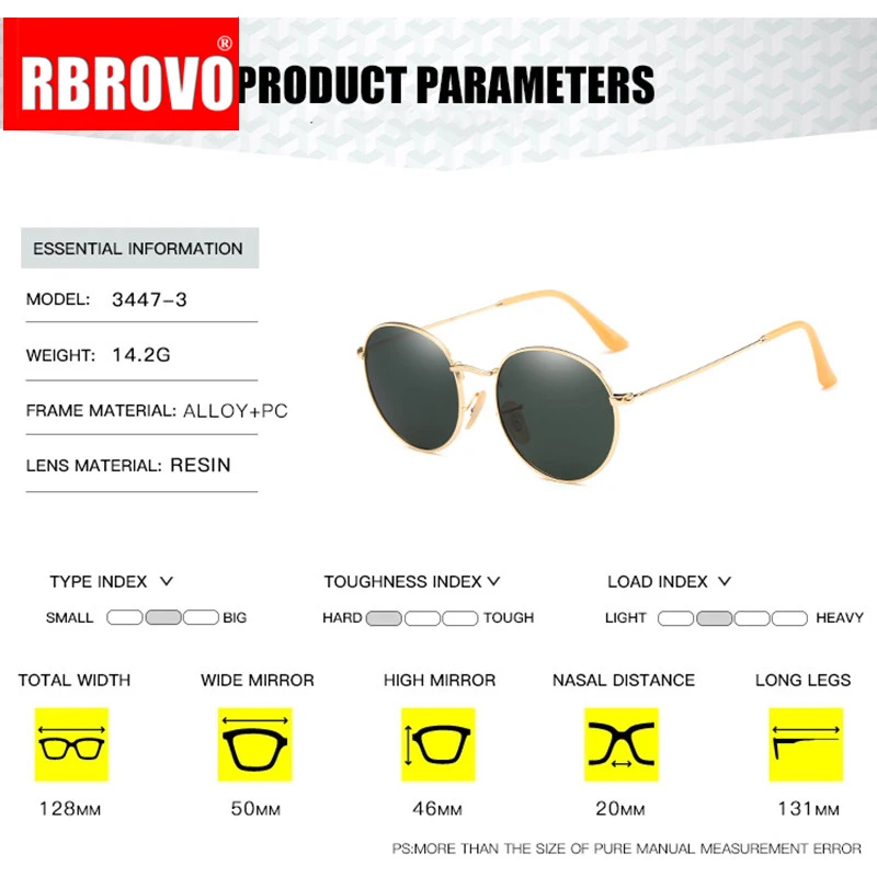 RBROVO, круглые поляризационные солнцезащитные очки, женские, фирменный дизайн, солнцезащитные очки, мужские, конфетные линзы, Oculos De Sol Gafas, ретро очки