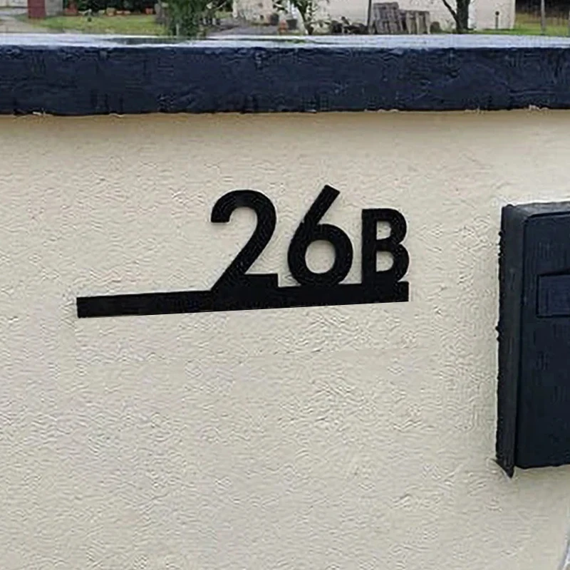 Современная адресная табличка для жилых помещений с цифровым номером