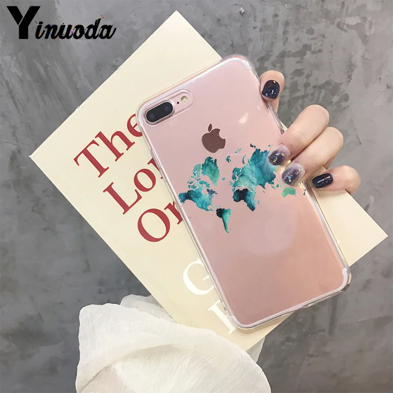 Yinuoda Дорожная карта мира план самолета чехол для iPhone X XS MAX 6 6s 7 7plus 8 8Plus 5 5S SE XR 11 pro max