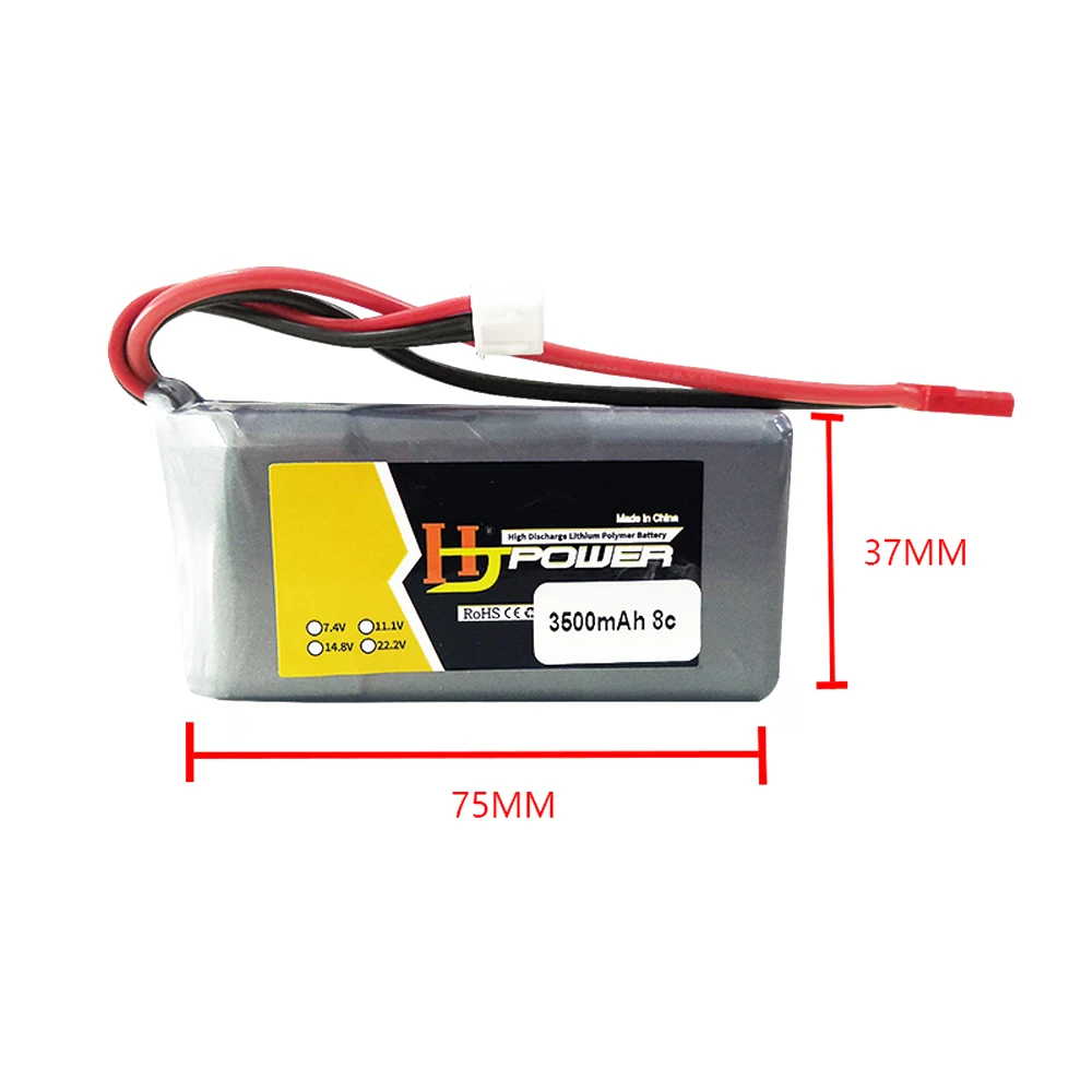 Аккумулятор Lipo 2S 7 4 в 2000 мАч 3500 для радиопередатчика Jumper T16 T12 T18 | Игрушки и хобби