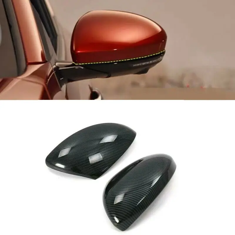 

For Nissan Altima 2019-20 Carbon Fiber Look Rearview Door Mirror Cover Trim 2pcs