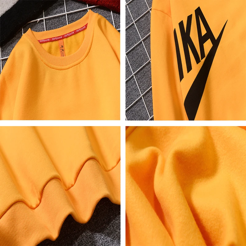 

Brand Men Sweatshirt 2019 Spring Autumn Street Wear Men Hoodies Splice Letter Printing Pullover Top