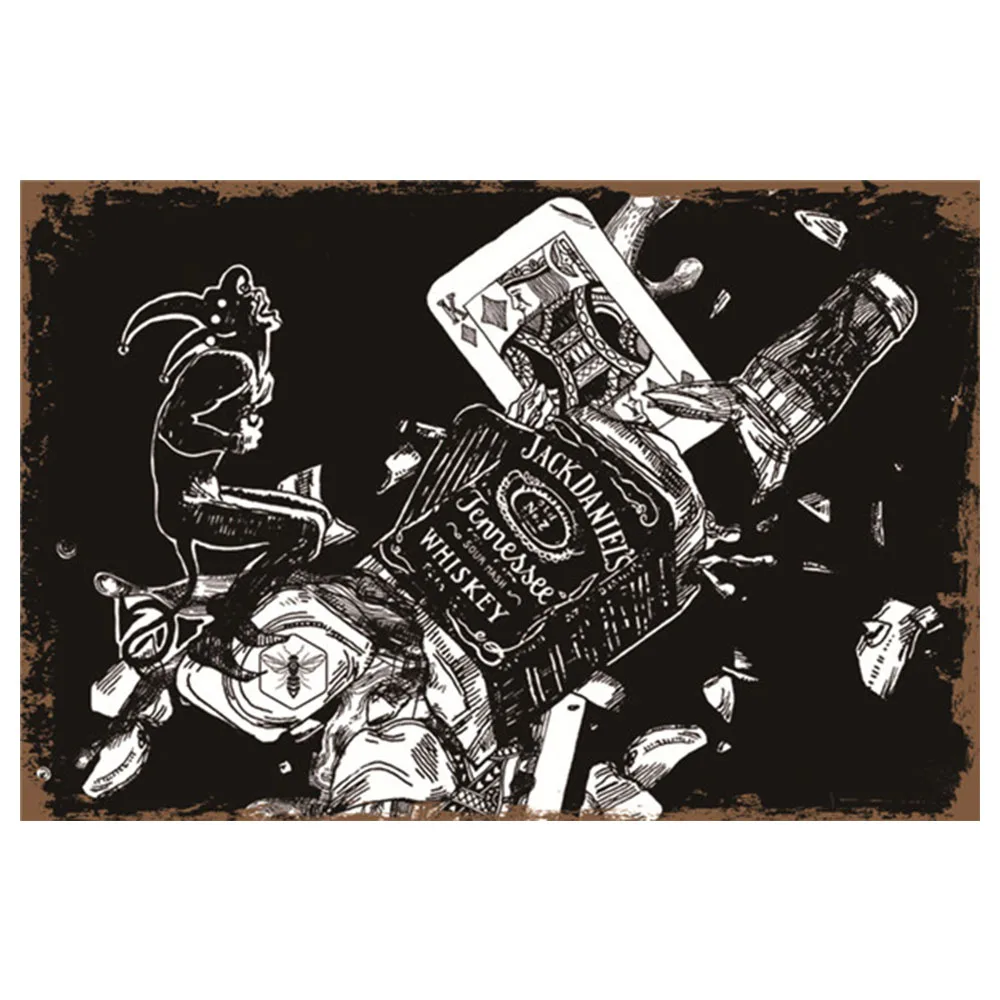 

Ice Cold Whiskey Plaque Metal Tin Signs Shabby Chic Painting Poster Vintage Wall Art Sticker Pub Bar Home Casino Decor 20x30 Cm