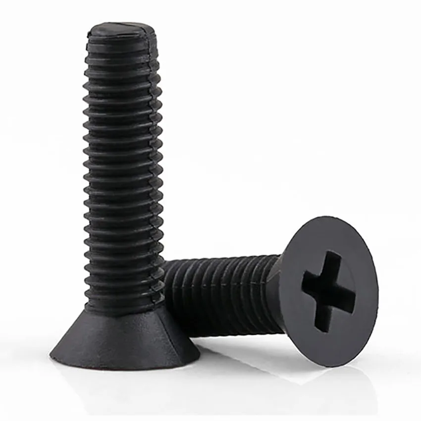 10/20/50PCS Pozi Countersunk Machine Screws CSK Bolts Black M2.5 M3 M4 M5 M6 Insulation | Обустройство дома