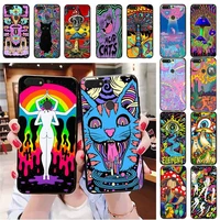 colourful psychedelic trippy art phone case for huawei honor 7a 8x 9 10 20lite 10i 20i 7c 8c 5a 8a honor 9x pro mate 20 lite