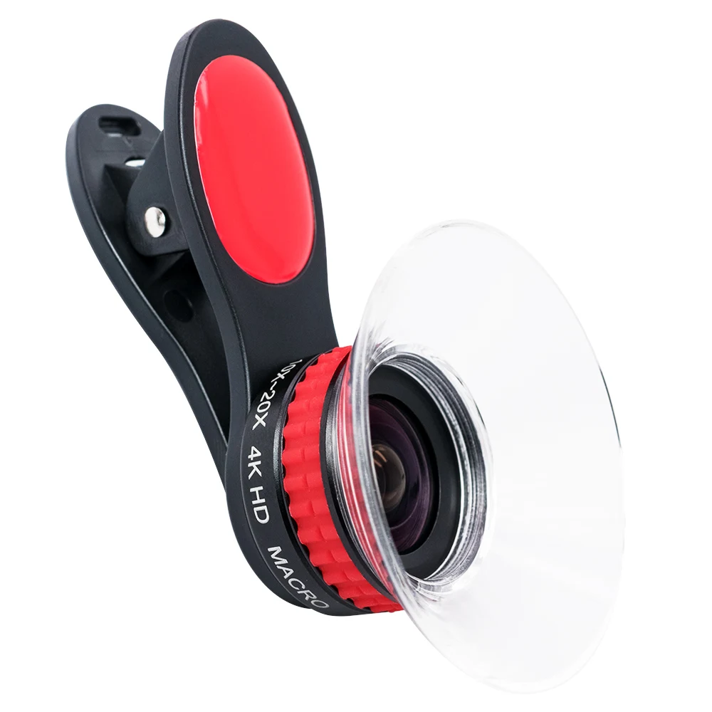 Macro Lens 20X& 10X Супер Макро объектив клип-на 4K HD телефон объектив камеры для смартфонов iPhone samsung huawei LG Android Мобильный микро мир - Цвет: Macro Lens