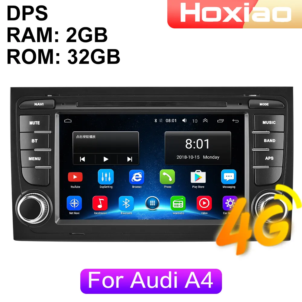 Автомобильный мультимедийный видеоплеер 4G Android для Audi A4 B6 B7 S4 RS4 SEAT Exeo 2002 2008 2006