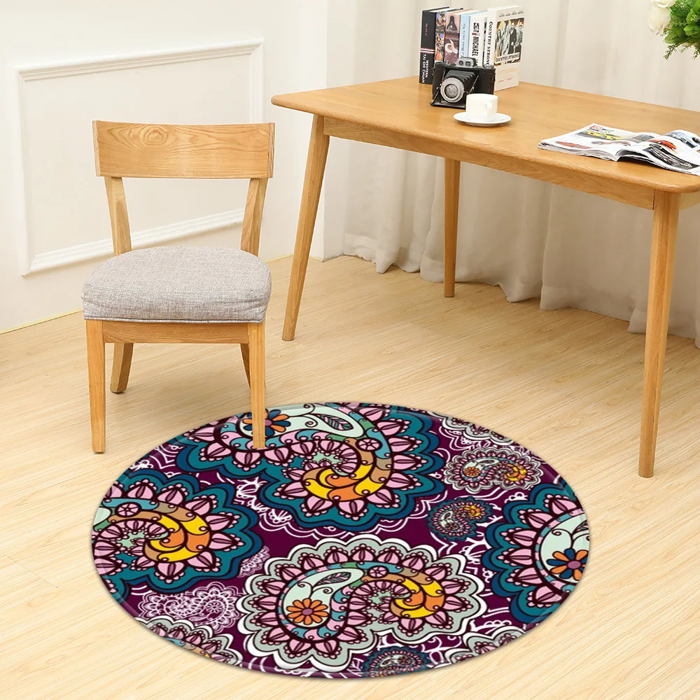 Круглый ковер для спальни детский компьютерный стул подвесная корзина коврик