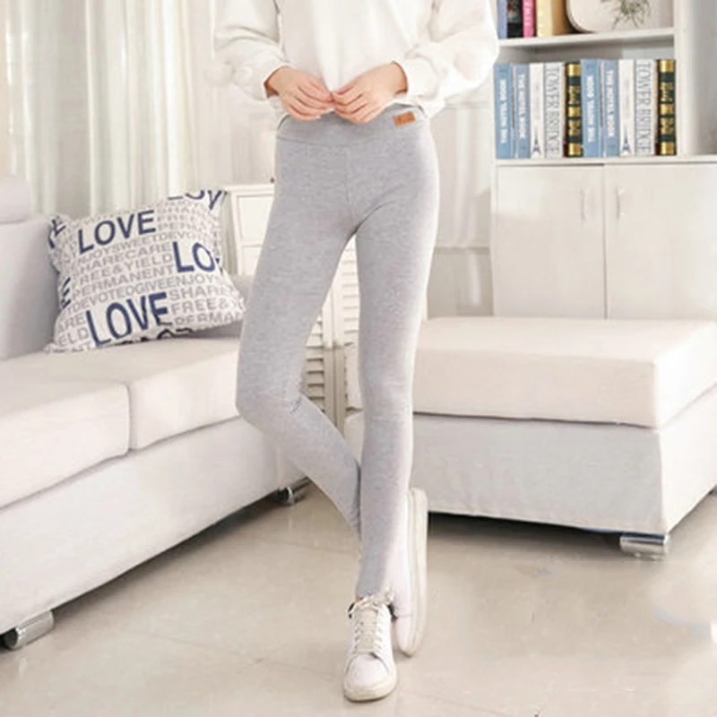 

Casual Thicken Leggings Women Fall New Fashion Fitness Slim Ankle Length Leggings Elastic Pants Female