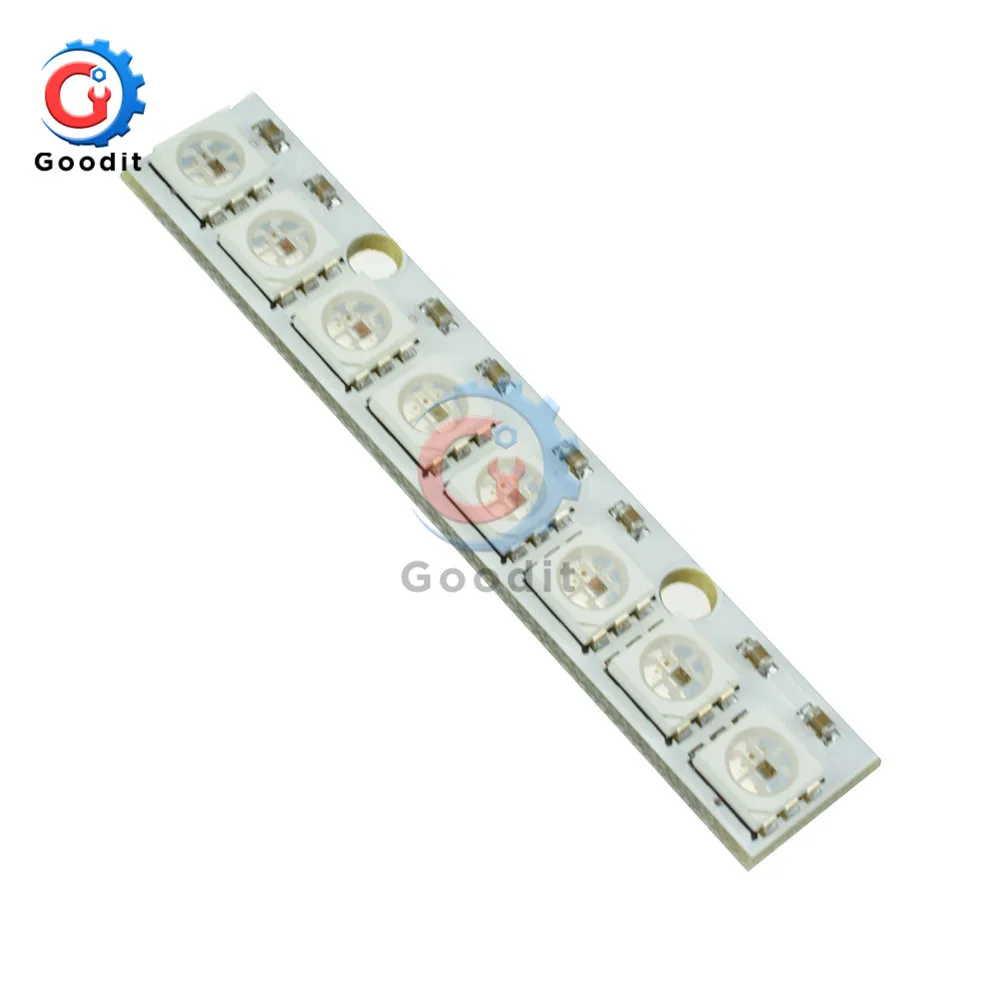 8*1 бит 8 бит WS2812 WS 2811 5050 RGB панельная светодиодная лампочка модуль 5 в 8-битный Радужный светодиодный точный свет для Arduino 8 сигнальные лампы