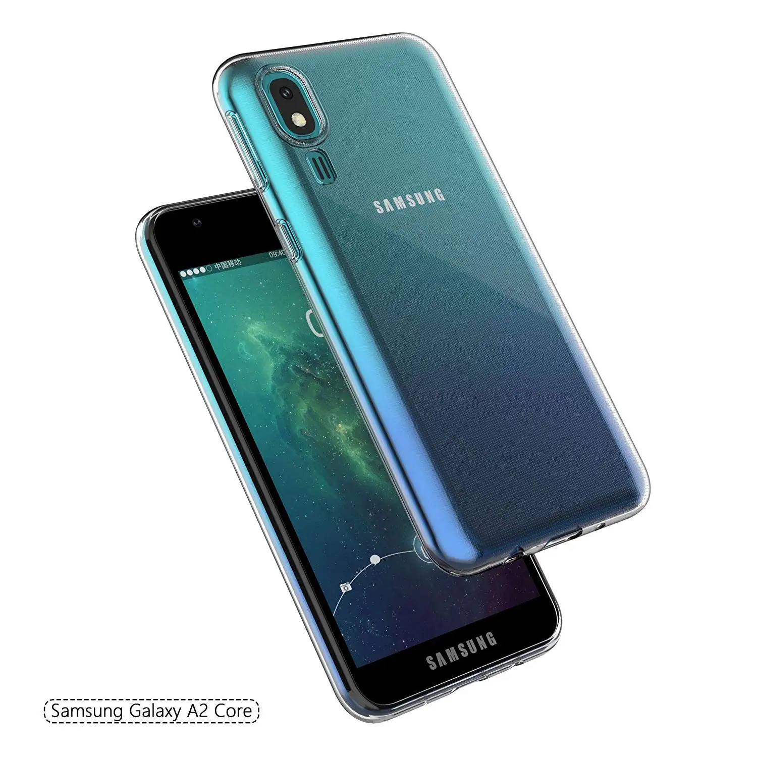 Прозрачный чехол для мобильного телефона, чехол для samsung Galaxy A2 Core, задняя крышка, Прозрачный Мягкий ТПУ силиконовый 360, защитный чехол A2Core