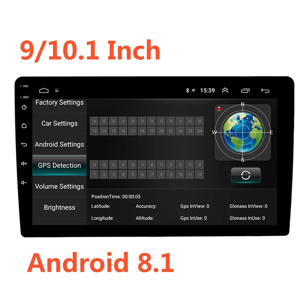 9/10. 1 дюймов Android 8. 1 Автомагнитола 2 Din автомагнитола Автомобильная стерео Автомагнитола Wifi FM Bluetooth стерео 2Din Gps 45