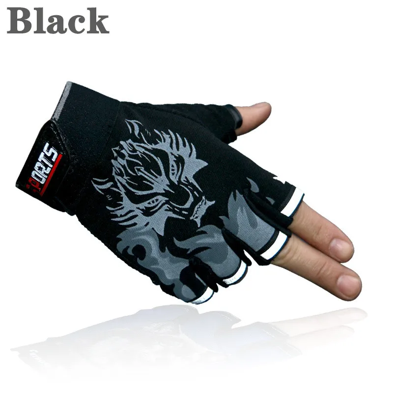 Нин скольжения вентиляция мотор велосипедные перчатки без пальцев спортивные