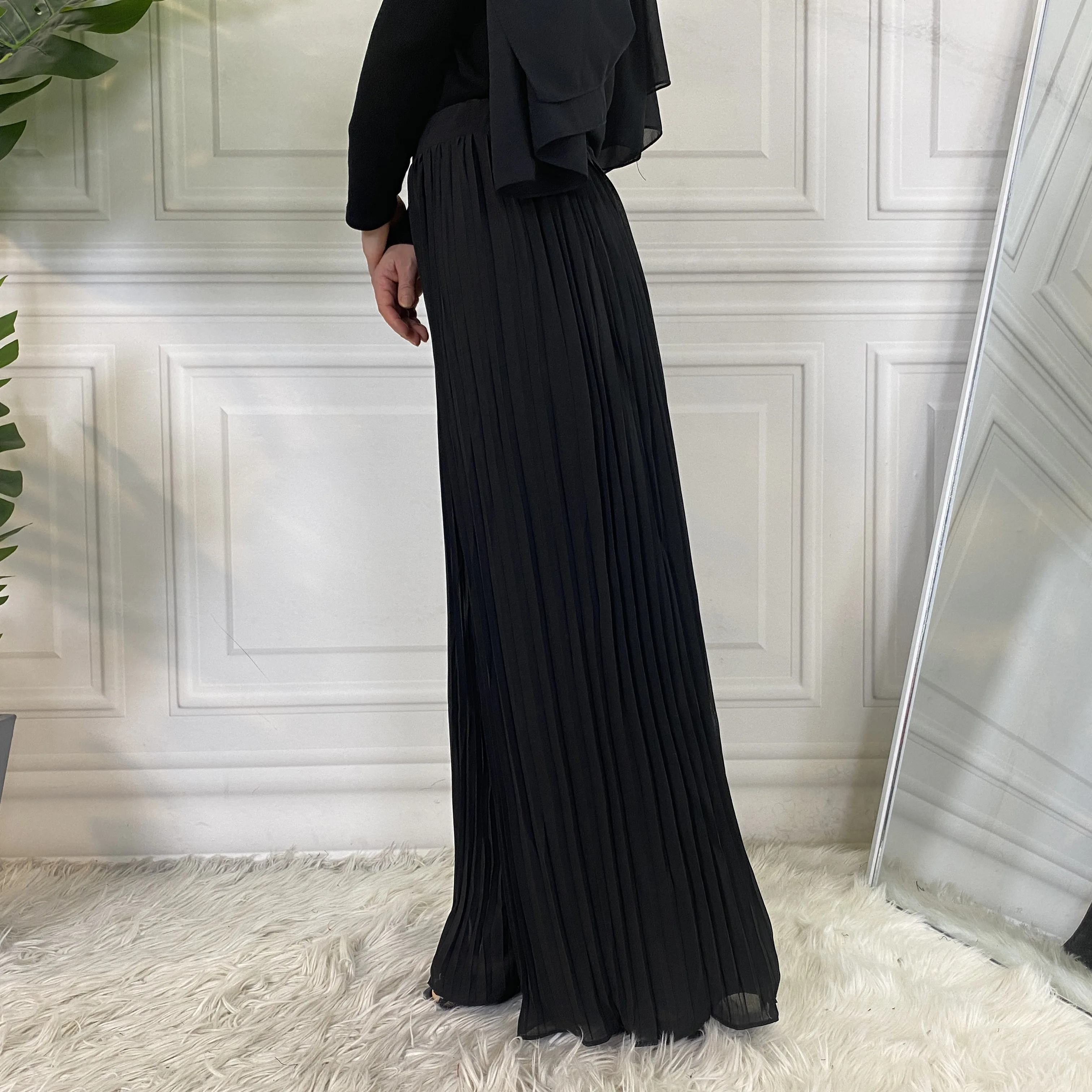 Женские плиссированные брюки шифоновые широкие свободные повседневные 2021 |