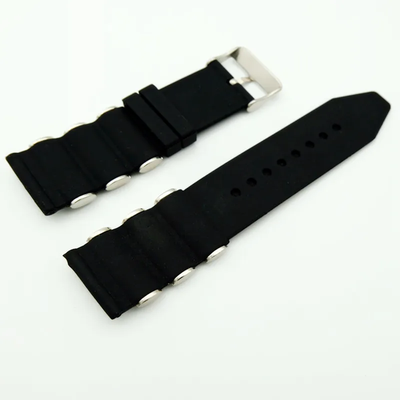 Ремешок из нержавеющей стали для наручных часов резиновый водонепроницаемый