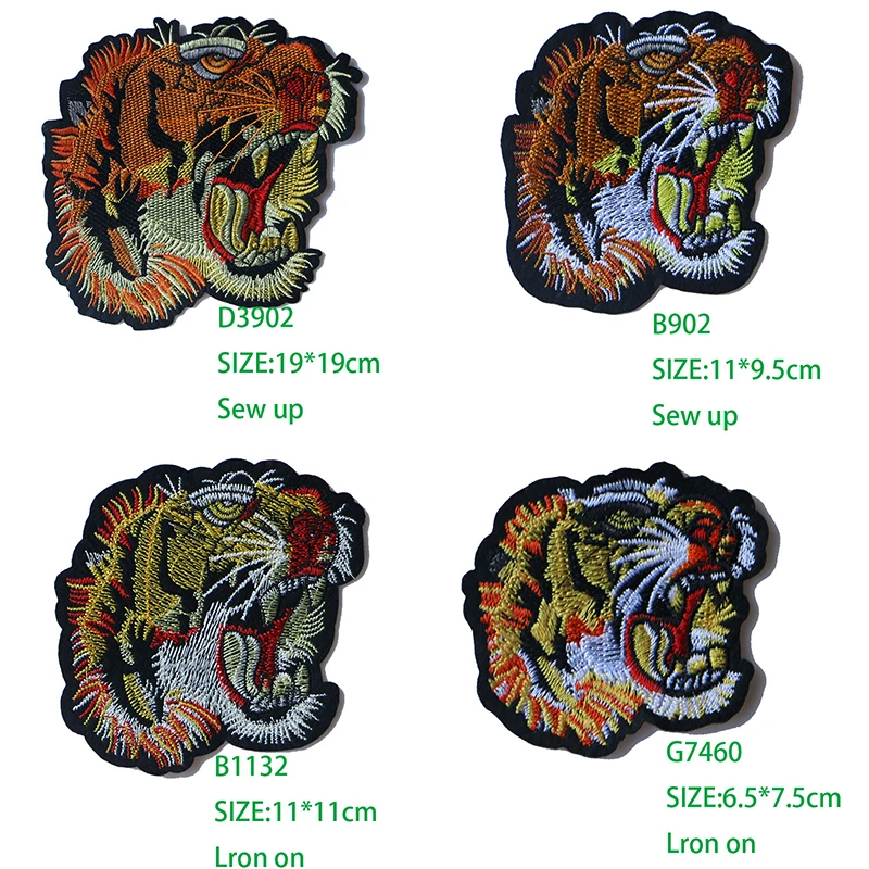 3D мощная и красивая нашивка с головой тигра для одежды наклейка детей мальчиков