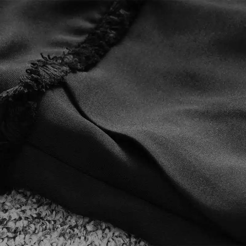 

DEAT 2021 New Women Fashion Loose Black Office Lady Straight High Elastic Waist Wide Leg Trousers Autumn And Winter 7E1887