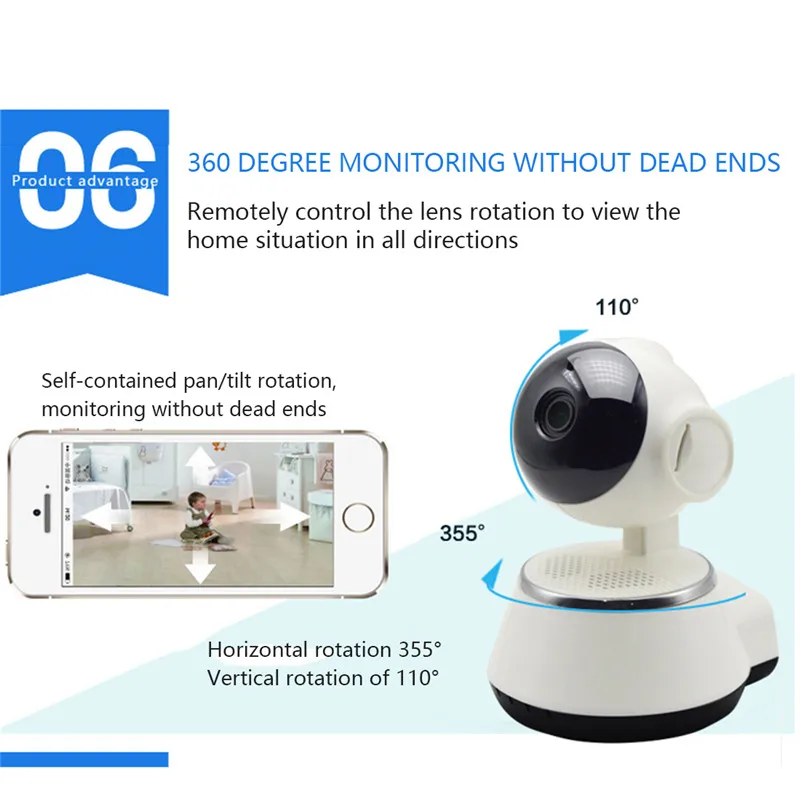 Радионяня портативная WiFi ip-камера 600TVL Беспроводной Детский фотоаппарат наблюдения домашняя камера безопасности умный телефон видео запись