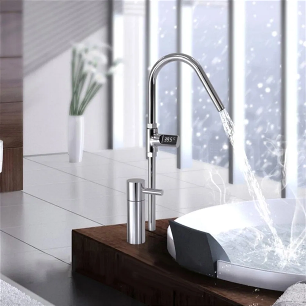 

LED Digital Shower Thermometer Self-Generating Real-Time Water Flow Temperature Monitor Thermometer with 360 Rotating Screen