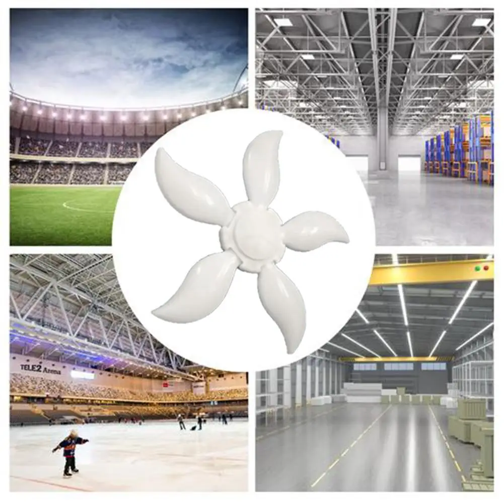 Новая супер яркая Складная Светодиодная лампа для гаража с пятью вентиляторами 75