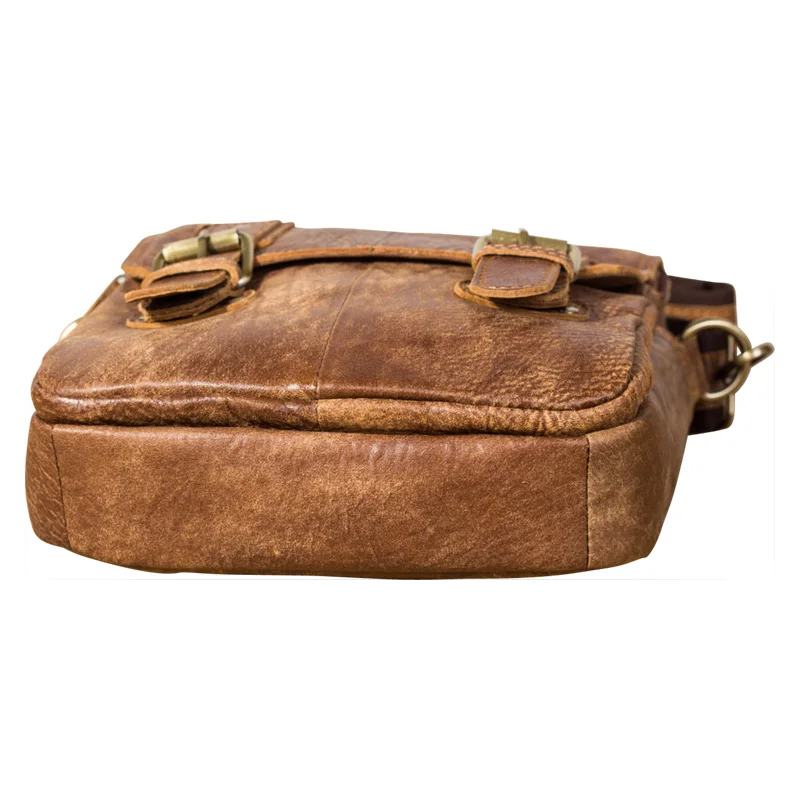 Сумка-мессенджер из натуральной воловьей кожи в стиле ретро | Багаж и сумки