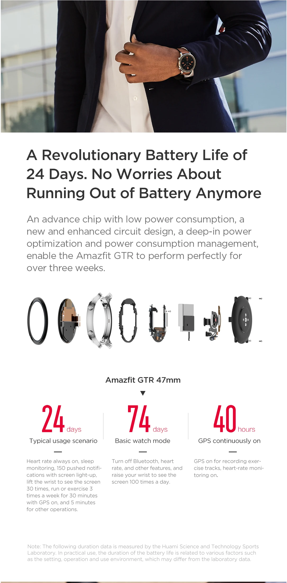 Глобальная версия Amazfit GTR 47 мм Смарт-часы с gps 5ATM Водонепроницаемость 24 дня Срок службы батареи 12 спортивный режим управление музыкой+ ремешок