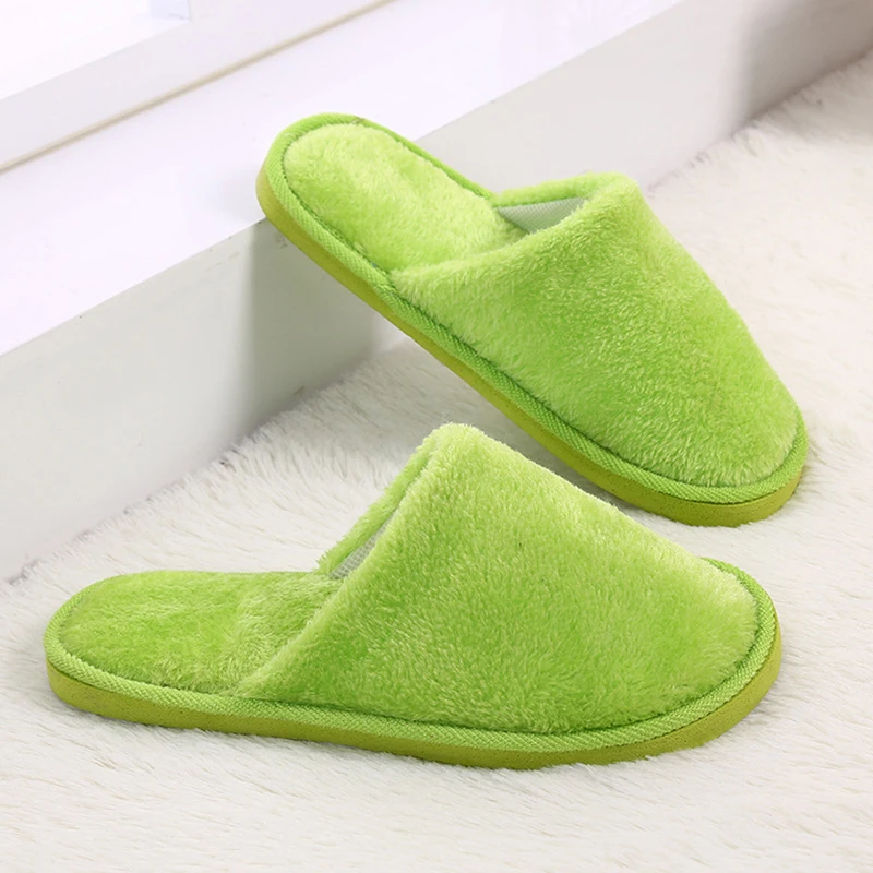 

Soft Plush Cotton Cute Slippers Shoes Couple Unisex Non-Slip Floor Indoor Home Furry Slippers Women Shoes For Bedroom