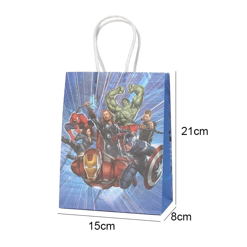 Подарочный пакет 21 х15 см Disney Холодное сердце машинка Мстители Человек-паук