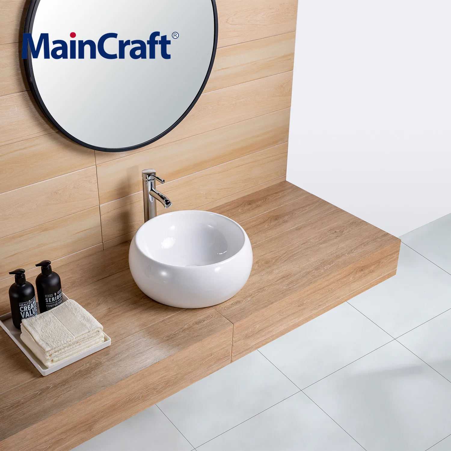 Круглая Керамическая Чаша для умывальника раковина ванной комнаты дизайнерские