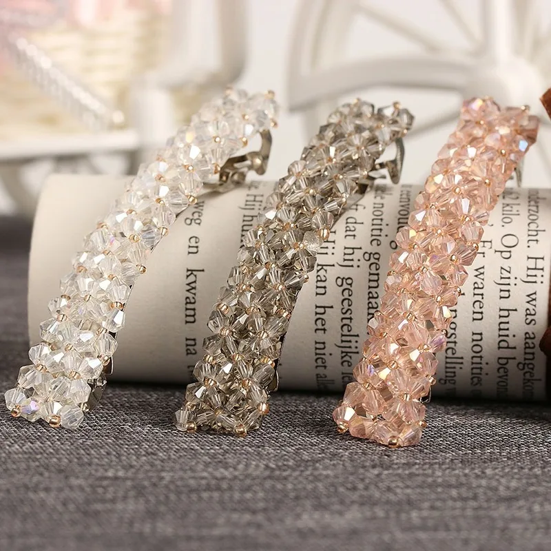 

1Pcs Bling Crystal Hairpins Headwear ForWomen Girls Rhinestone Hair Clips Pins Barrette Styling Tools Accessories 7 Colors