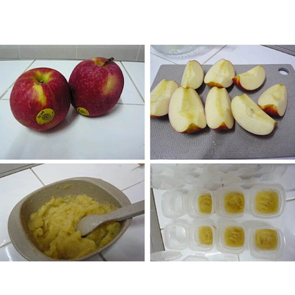 

9pcs/Set Food Grade Freezing Cube 70ml Tool Gruel Storage Feeding Pot Infant Baby Food Box Rice Containers Snacks Kids Weaning